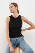 Knit Sleeveless Top | Black