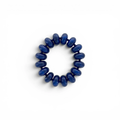 Navy blue rondelle beaded stretch bracelet