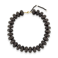 Ash brown resin beaded necklace