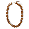 Caramel brown resin beaded necklace