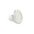 Large oval silver-tone ring