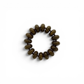 Chocolate brown rondelle beaded stretch bracelet