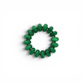 Green rondelle beaded stretch bracelet