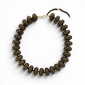 Chocolate brown resin beaded necklace
