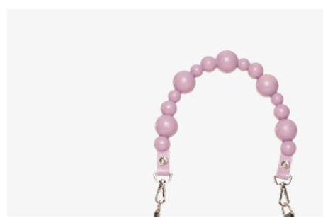 Strap ABA Burbujas Lila - asa de burbujas en lila pastel con herrajes plateados